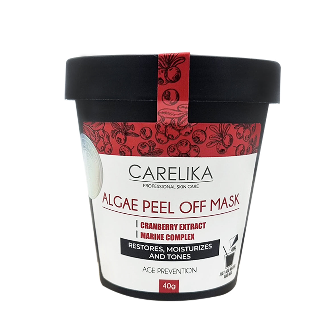 CARELIKA Algae Peel Off Mask Cranberry Extract with Glucose 40gr