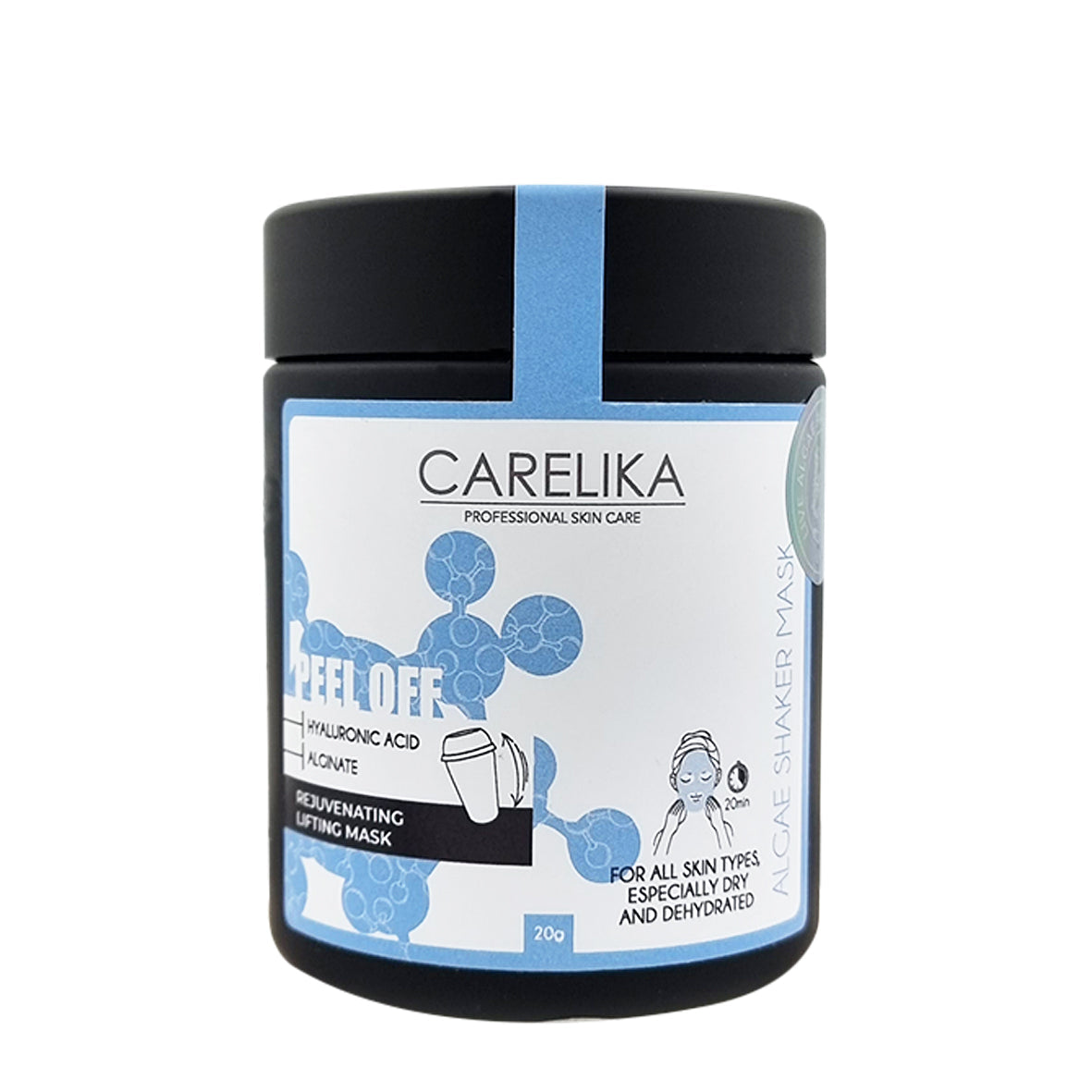 CARELIKA Shaker Peel Off Mask Hyaluronic Acid Jar 20gr.