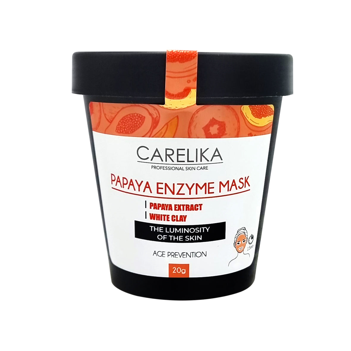 CARELIKA Papaya Enzyme Mask (with Caolin) Jar 20gr