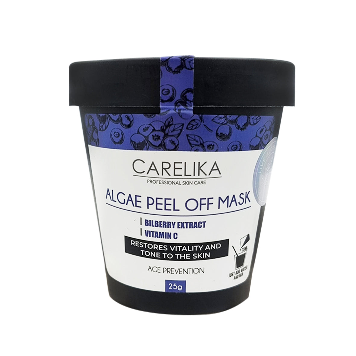 CARELIKA Algae Peel Off  Mask Bilberry and Vitamin C 25gr jar