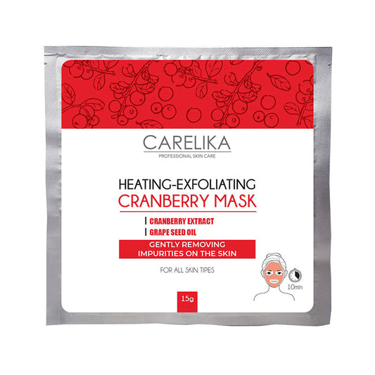 CARELIKA Heating - Exfoliating Cranberry Mask Sachet 15gr