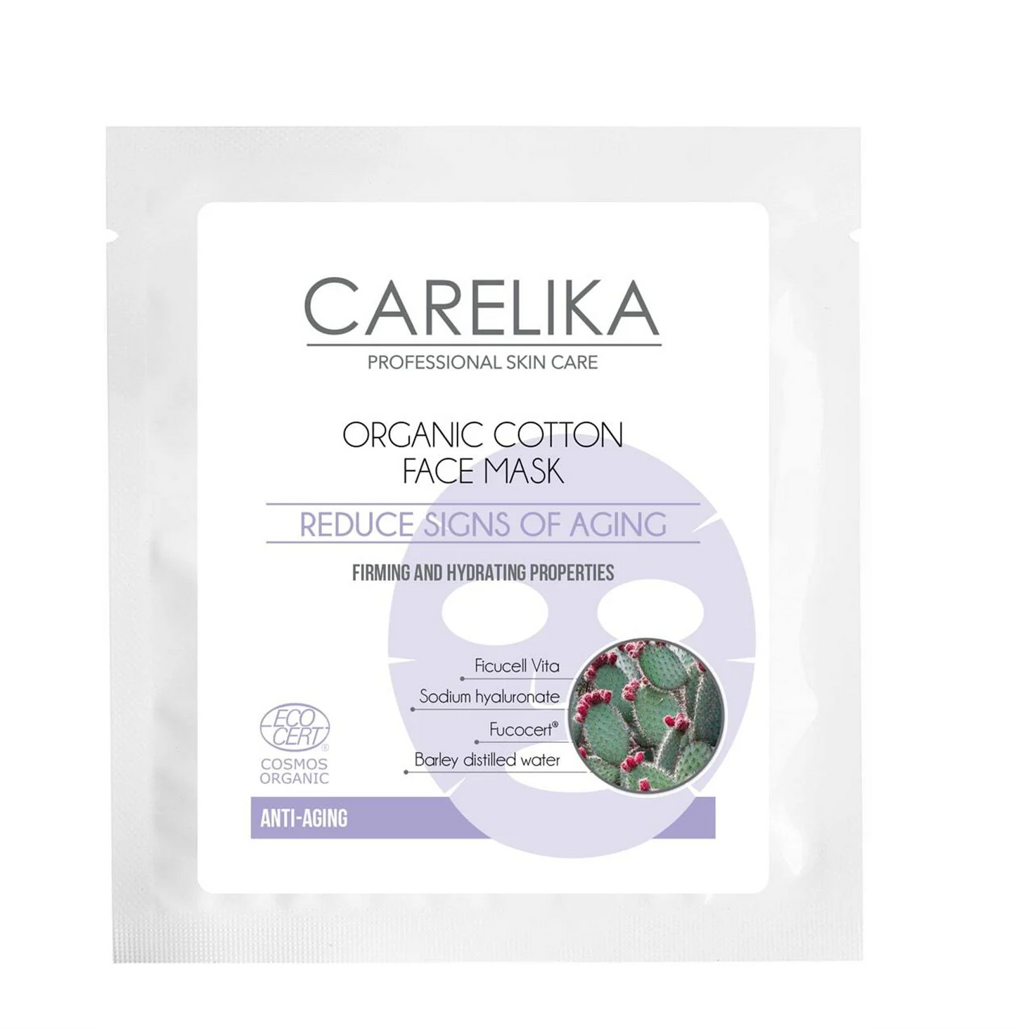 CARELIKA Organic Cotton Face Mask (with Fucogel)  Sachet 15ml